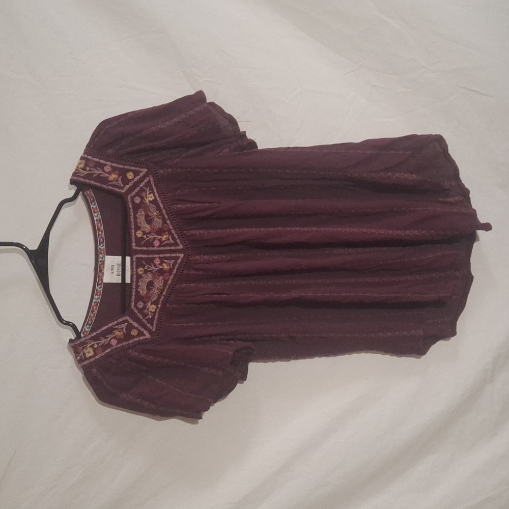 KNOX ROSE FLORAL EMBROIDERED BLOUSE ~ SZ XS